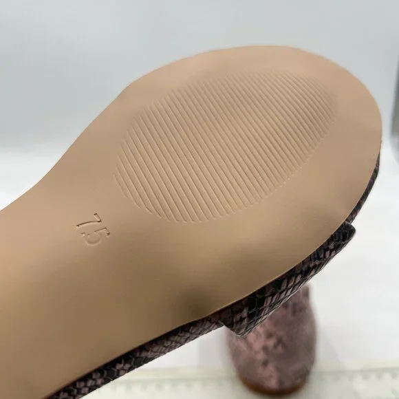 YDN Brown Sepentine Open Toe D'Orsay Casual Flats Sandals Slip on Comfy Shoes - Picture 6 of 8